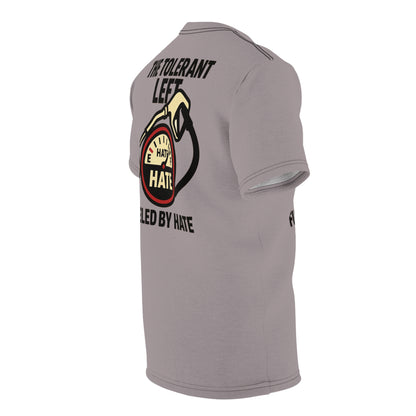 "The Tolerant Left", Unisex T-shirt (Walkway Pink Grey)