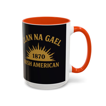 "Clan na Gael - Irish American", Colorful Mugs (11oz, 15oz) (Raven Black)