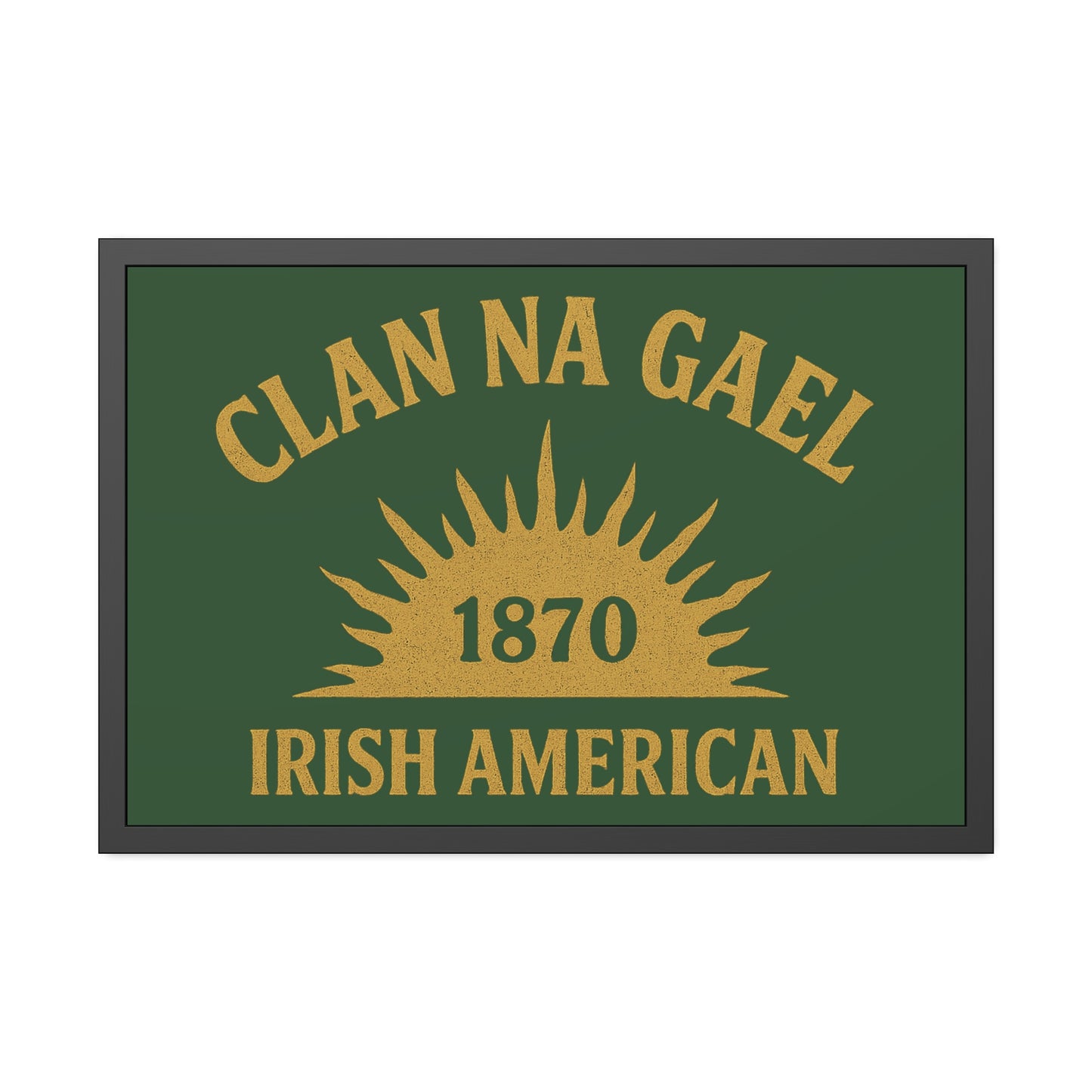 "Clan na Gael - Irish American", Framed Paper Poster (Brithemain Green)