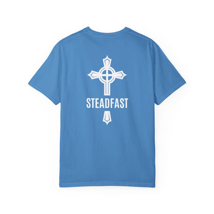 "Steadfast Cross in White", Unisex T-shirt