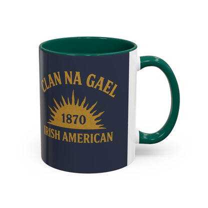 "Clan na Gael - Irish American", Colorful Mugs (11oz, 15oz) (Blue Burka Grey)