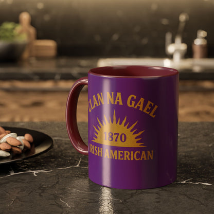 "Clan na Gael - Irish American", Colorful Mugs (11oz, 15oz) (Vesper Violet)