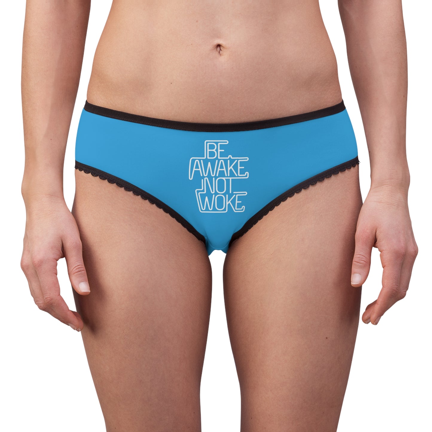 "Be Awake Not Woke" #1, Women's Briefs (Democrat Blue)