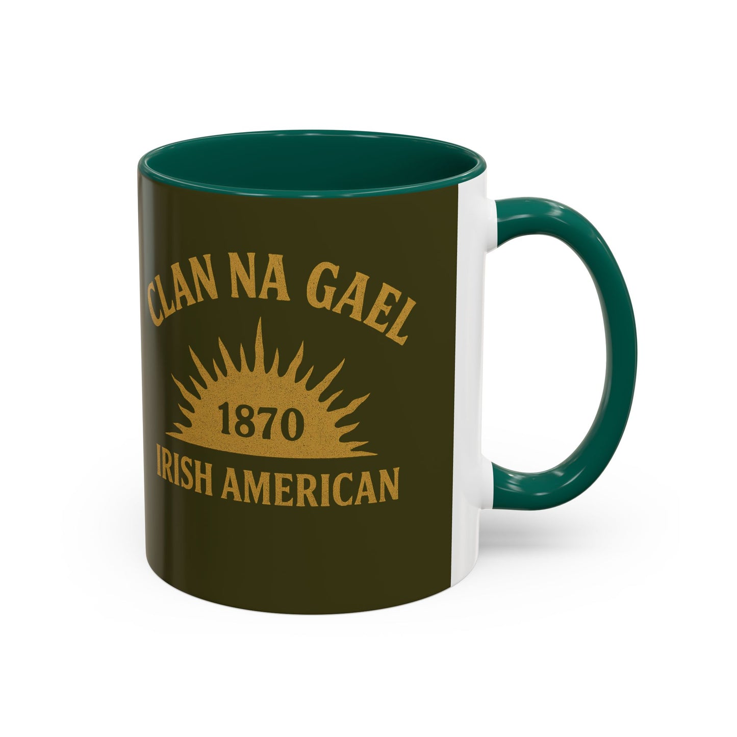 "Clan na Gael - Irish American", Colorful Mugs (11oz, 15oz) (Fianna Green)