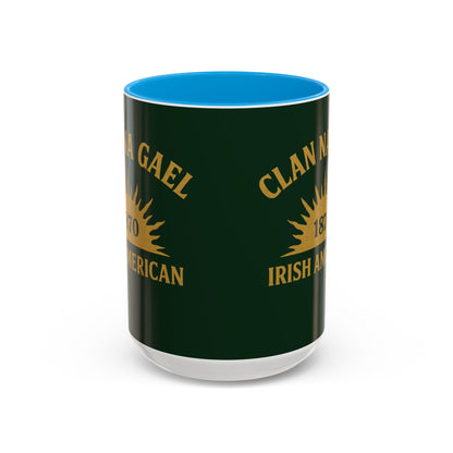 "Clan na Gael - Irish American", Colorful Mugs (11oz, 15oz) (Fenian Green)