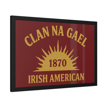 "Clan na Gael - Irish American", Framed Paper Poster (Palladius Red)