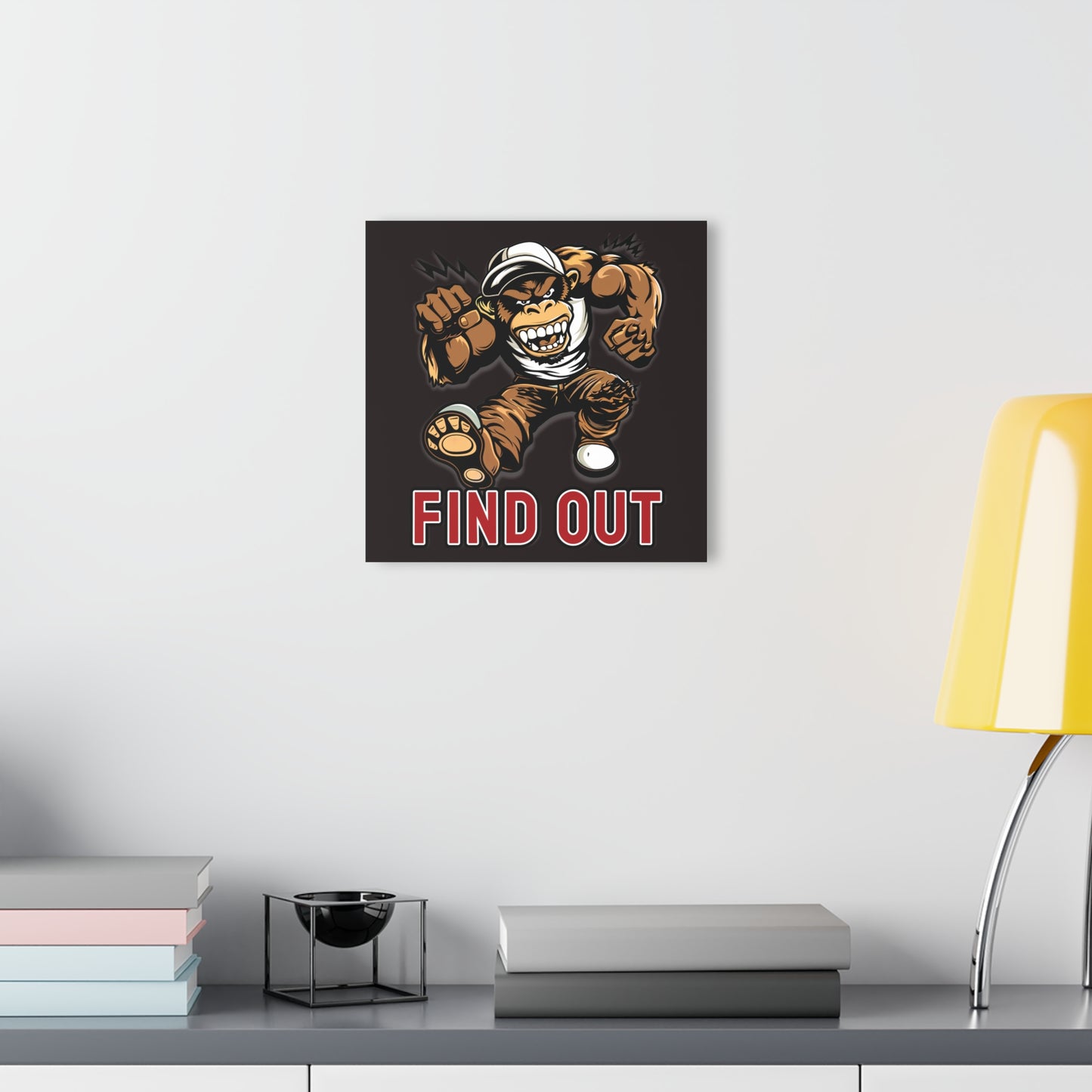 "Find Out", Acrylic Wall Prints (French Cleat Hanging) (Licorice Black)