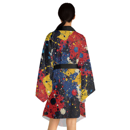 "Abstract 274", Long Sleeve Kimono Robe