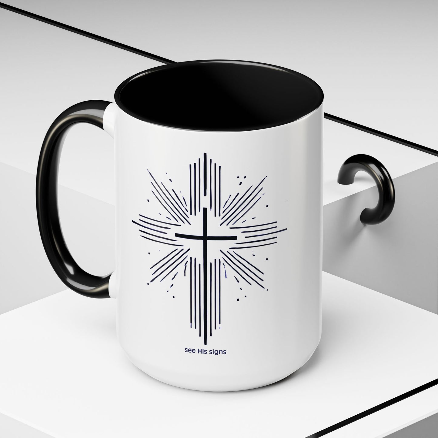 "see His signs", Accent Coffee Mug