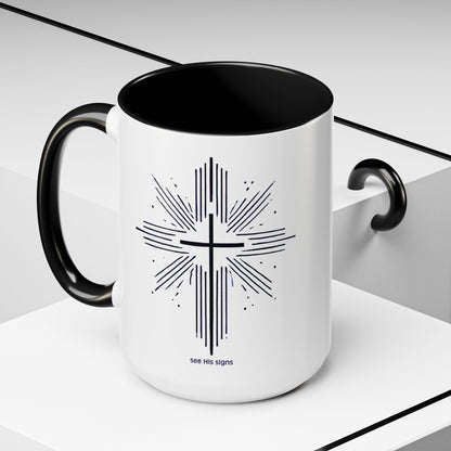 "see His signs", Accent Coffee Mug