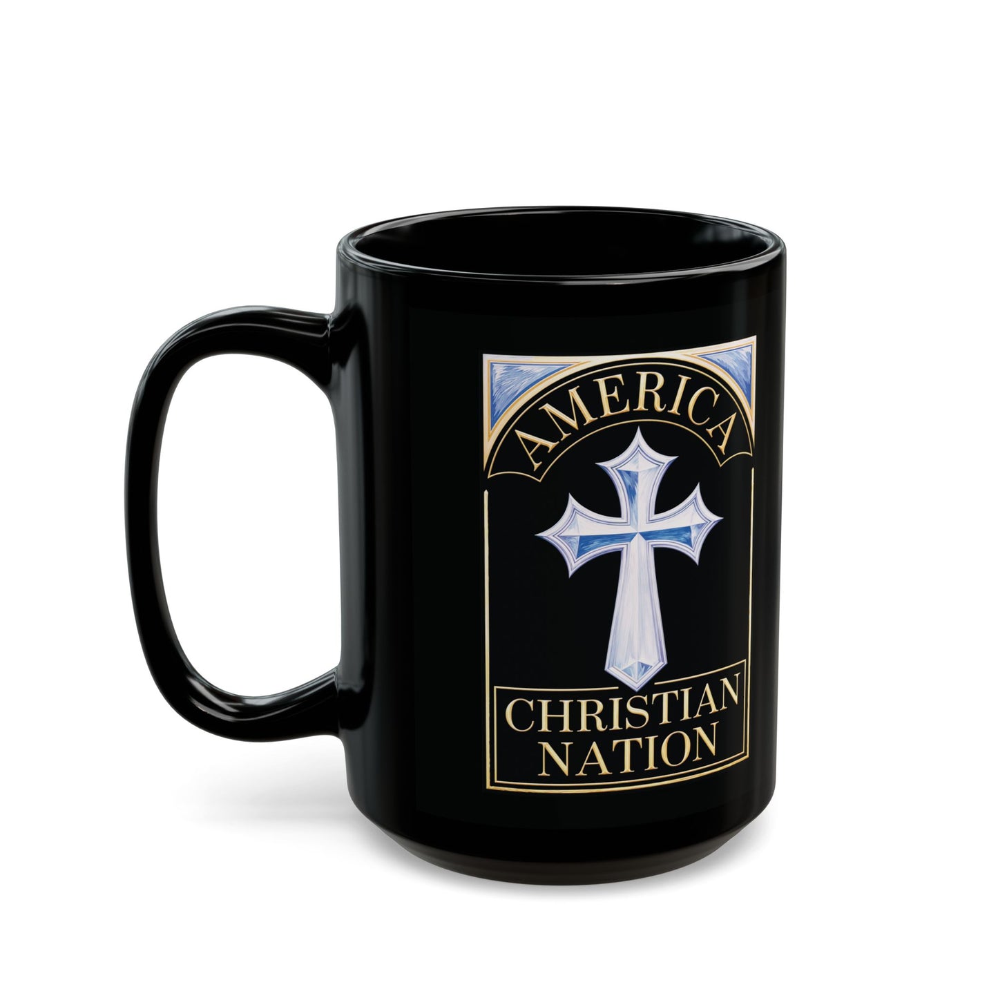 "America Christian Nation" #22, Black Mug (11oz & 15oz)