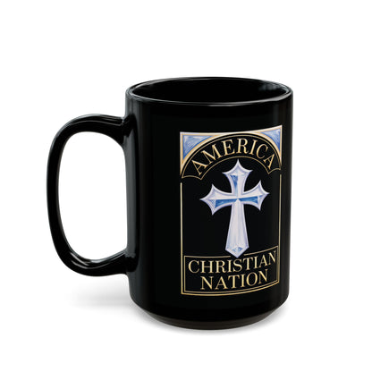 "America Christian Nation" #22, Black Mug (11oz & 15oz)