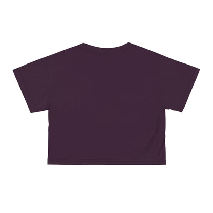 "Nazis were Socialists", Wearable Pattern Art Crop Tee (Synallactida Purple)