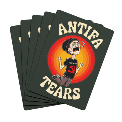 "Antifa Tears" #01, Political Playing Cards (Hail Cloud Grey)