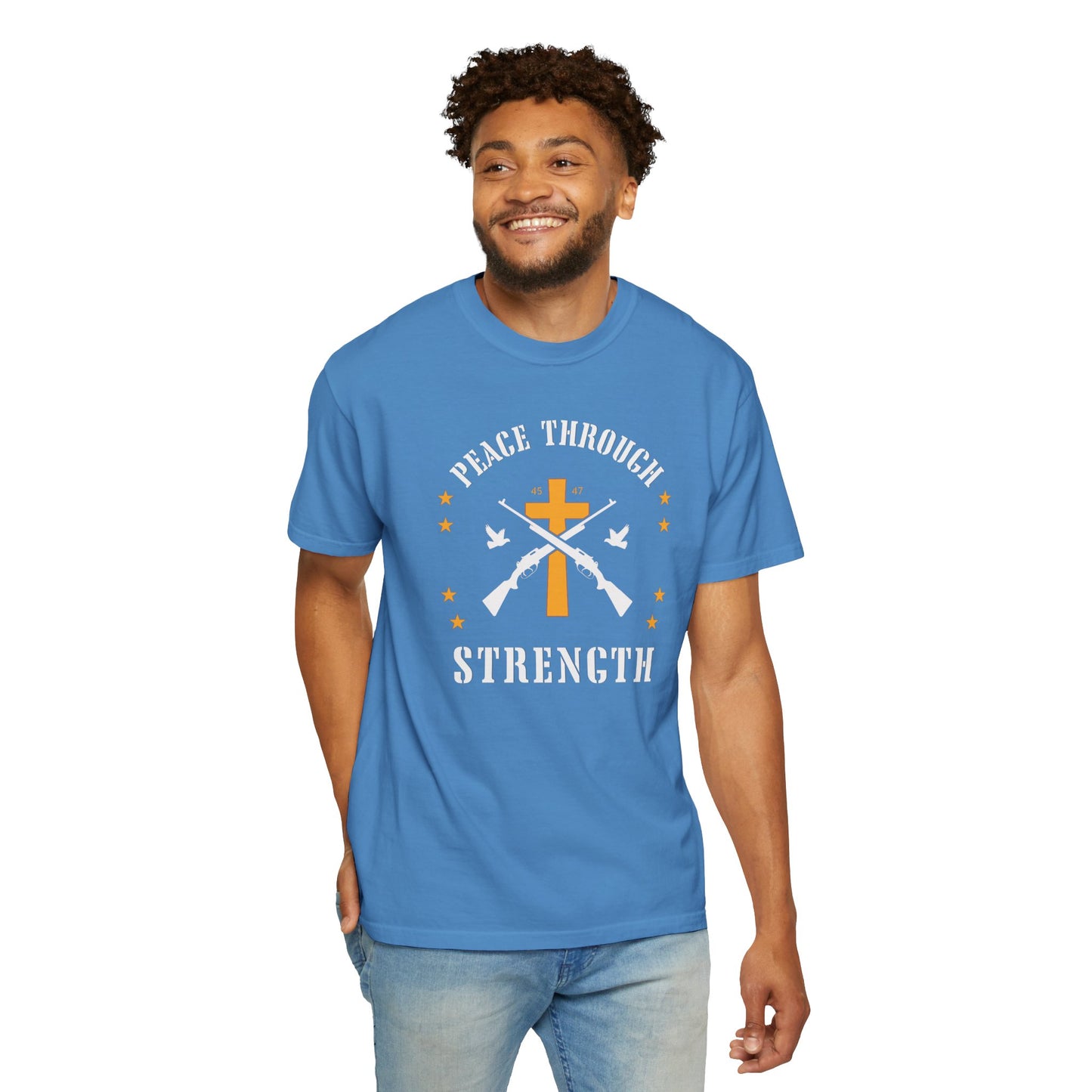 "Peace Through Strength" #01, Unisex T-shirt
