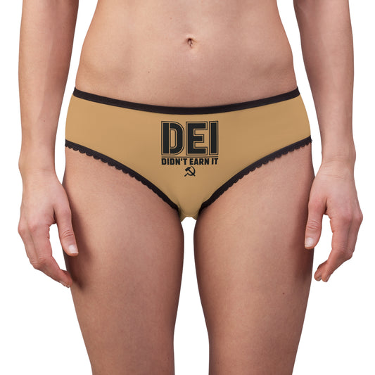 "DEI - Didn't Earn It" #14, Women's Briefs (Camel Brown)