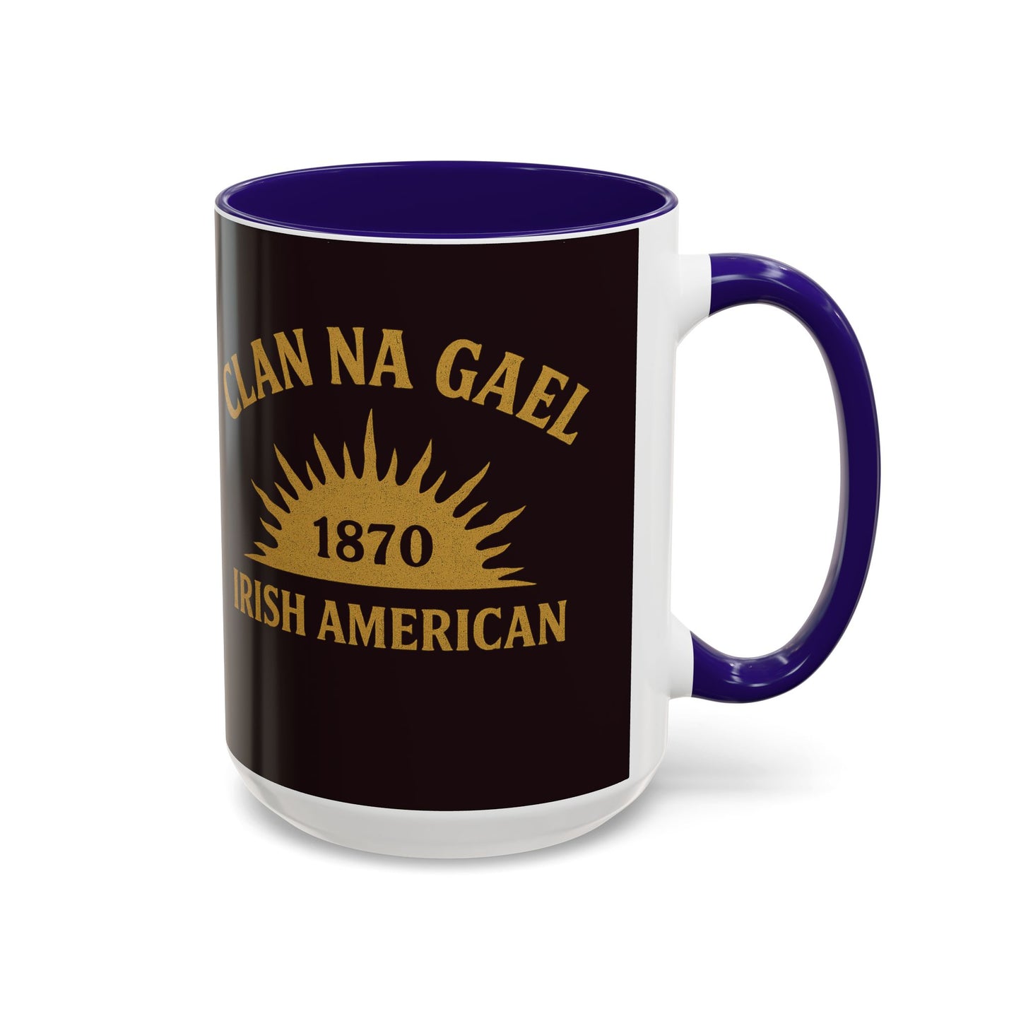 "Clan na Gael - Irish American", Colorful Mugs (11oz, 15oz) (Seal Brown)
