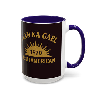 "Clan na Gael - Irish American", Colorful Mugs (11oz, 15oz) (Seal Brown)