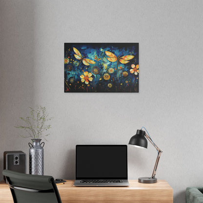 "Lucky Day Dragonflies", Stretched Classic Canvas Fine Art Print