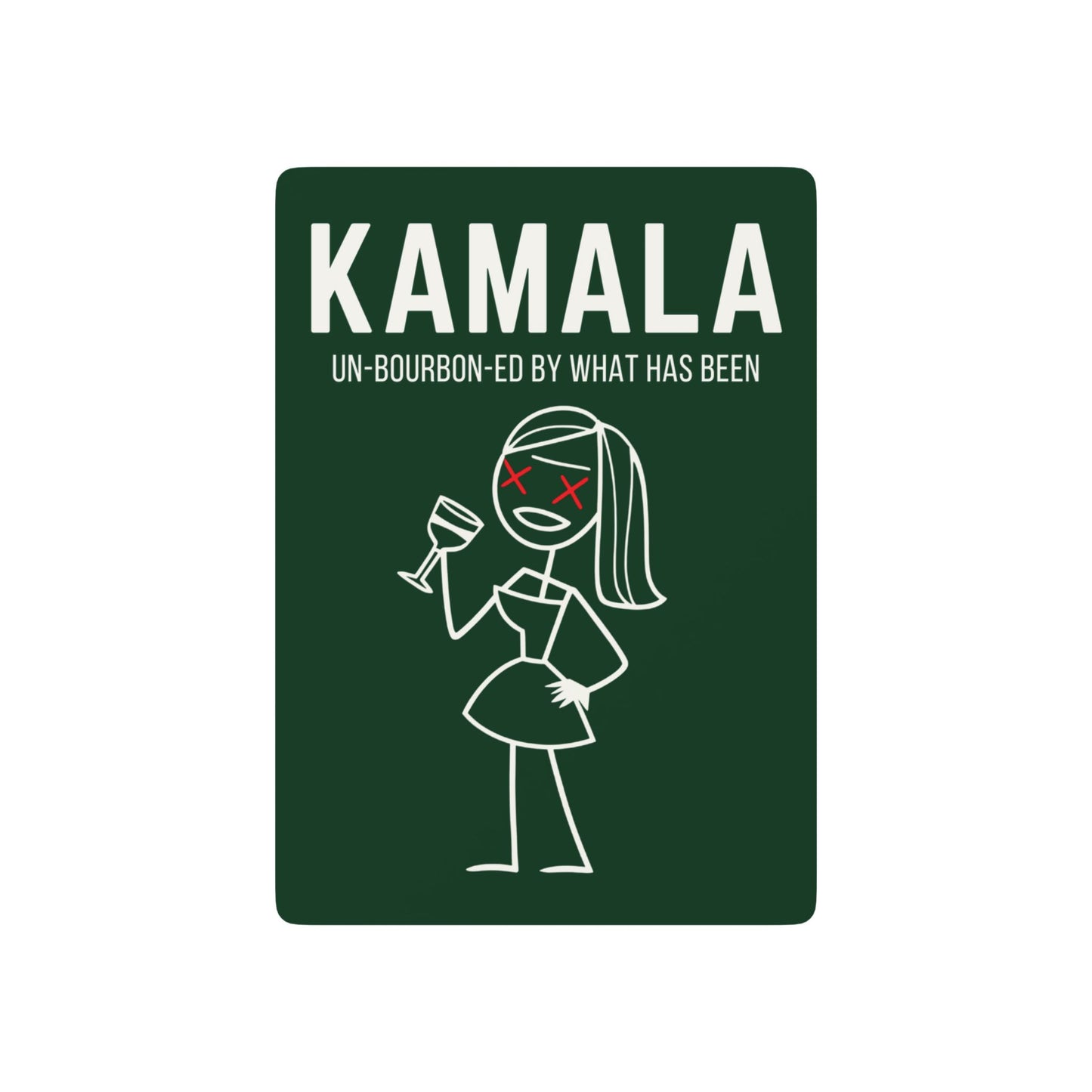 "KAMALA un-Bourbon-ed" #01, Political Playing Cards (Monsoon Green)