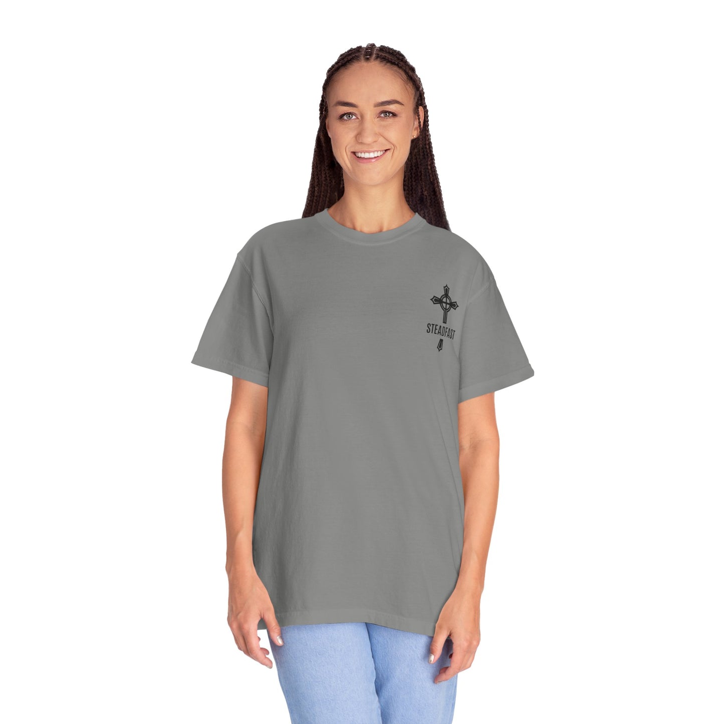 "Steadfast Cross in Black", Unisex T-shirt