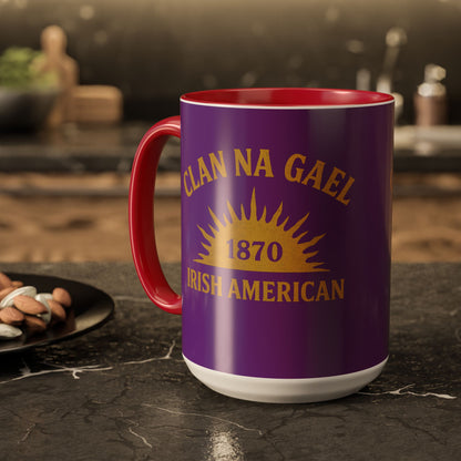 "Clan na Gael - Irish American", Colorful Mugs (11oz, 15oz) (Vesper Violet)