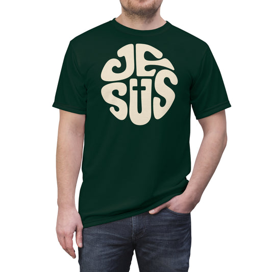 "Retro Jesus", Unisex T-shirt (Kangaroos Green)