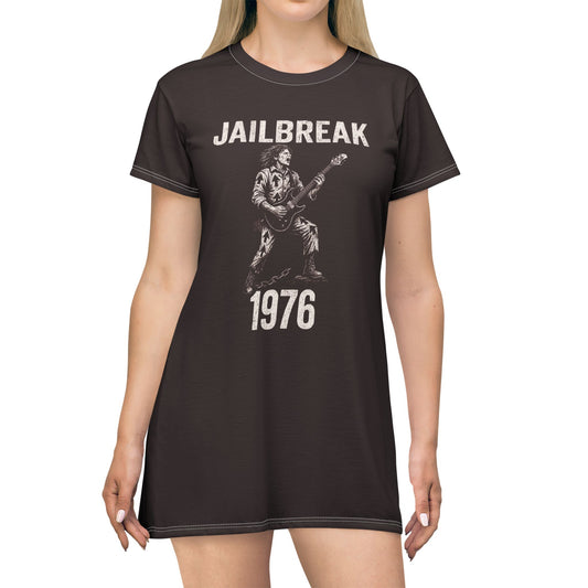 "Jailbreak 1976", T-Shirt Dress (Bloodcoal)