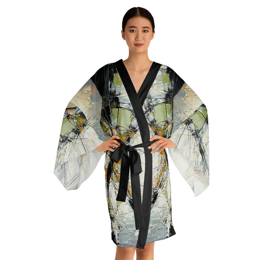 "Abstract 548", Long Sleeve Kimono Robe