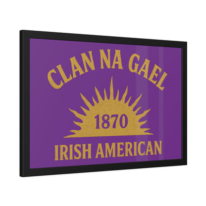 "Clan na Gael - Irish American", Framed Paper Poster (Vesper Violet)