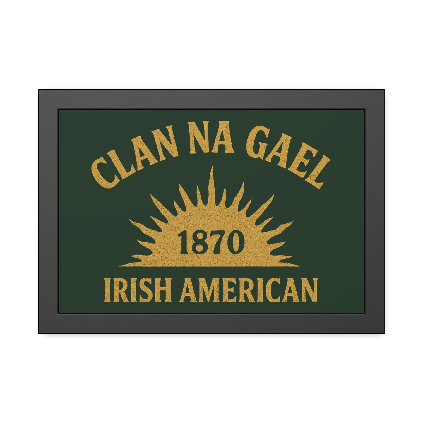 "Clan na Gael - Irish American", Framed Paper Poster (Fenian Green)