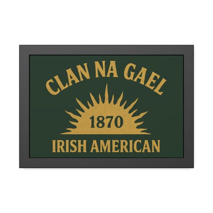 "Clan na Gael - Irish American", Framed Paper Poster (Fenian Green)