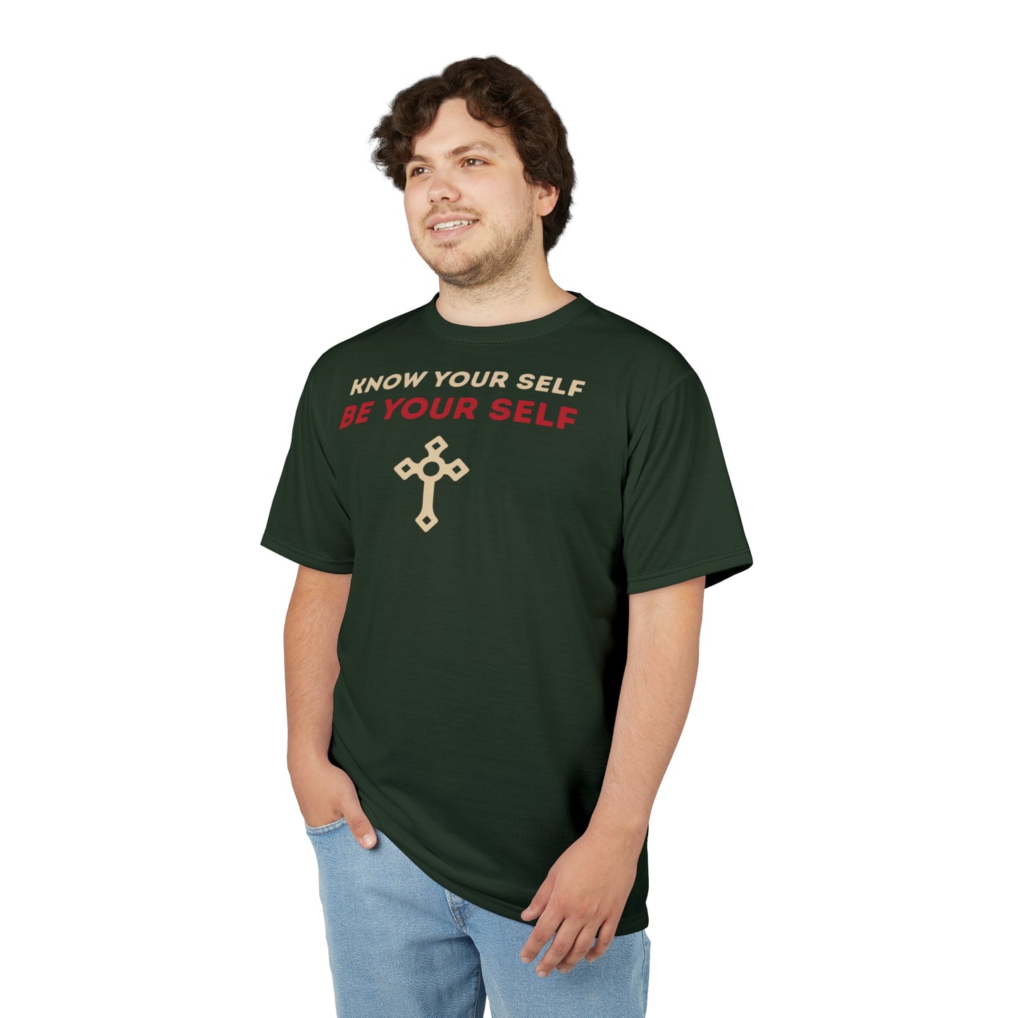 "Know Your Self", Unisex T-shirt (Brieve Green)