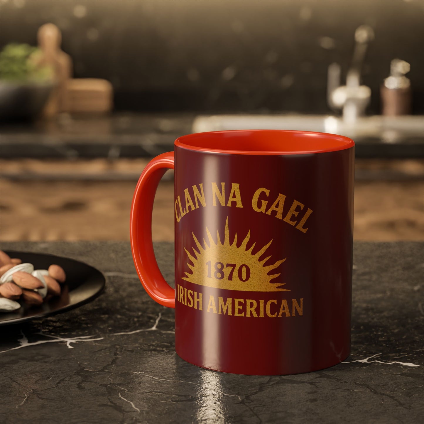 "Clan na Gael - Irish American", Colorful Mugs (11oz, 15oz) (Palladius Red)