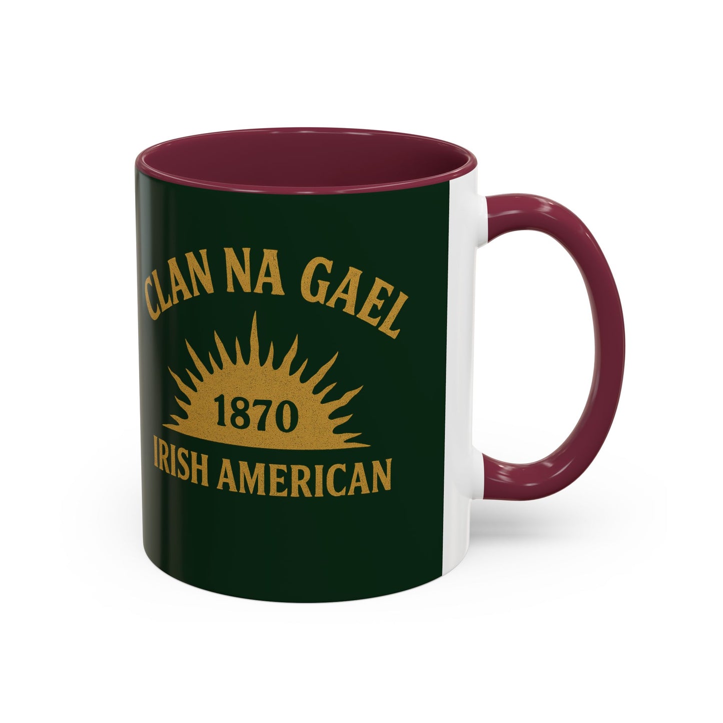 "Clan na Gael - Irish American", Colorful Mugs (11oz, 15oz) (Fenian Green)