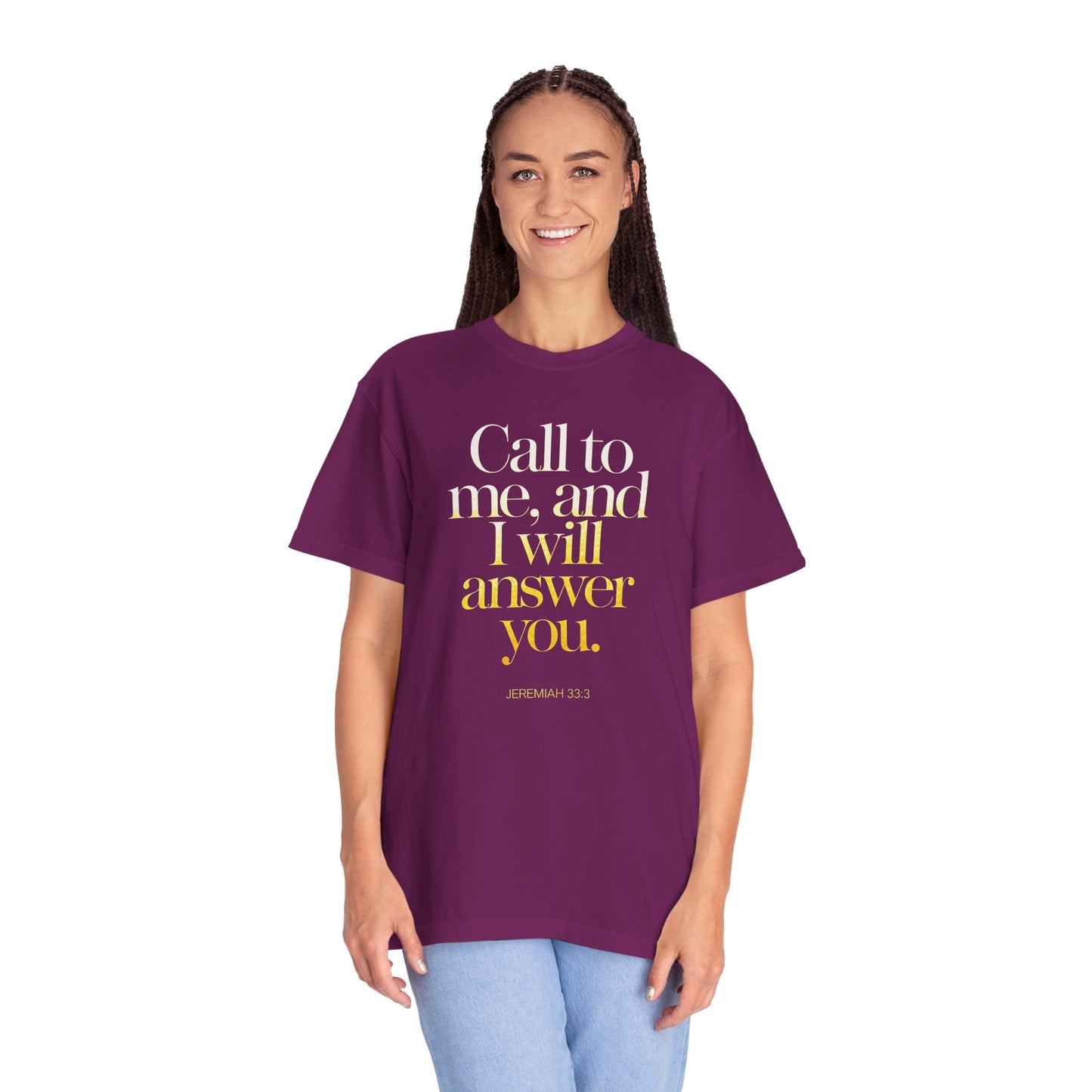 "Call to Me - Jeremiah 33:3" #02, Unisex T-shirt