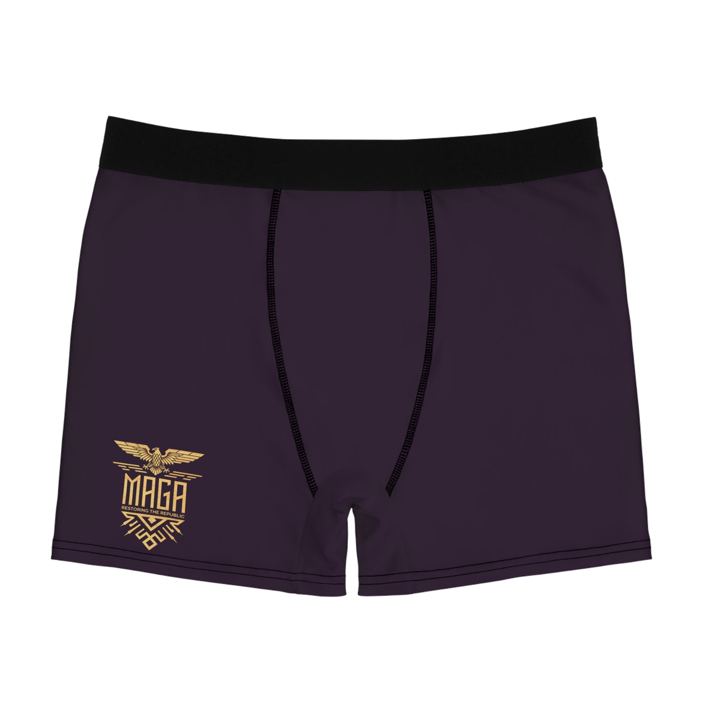 "MAGA Restoring the Republic" #02, Men's Boxer Briefs (Purple Nights)