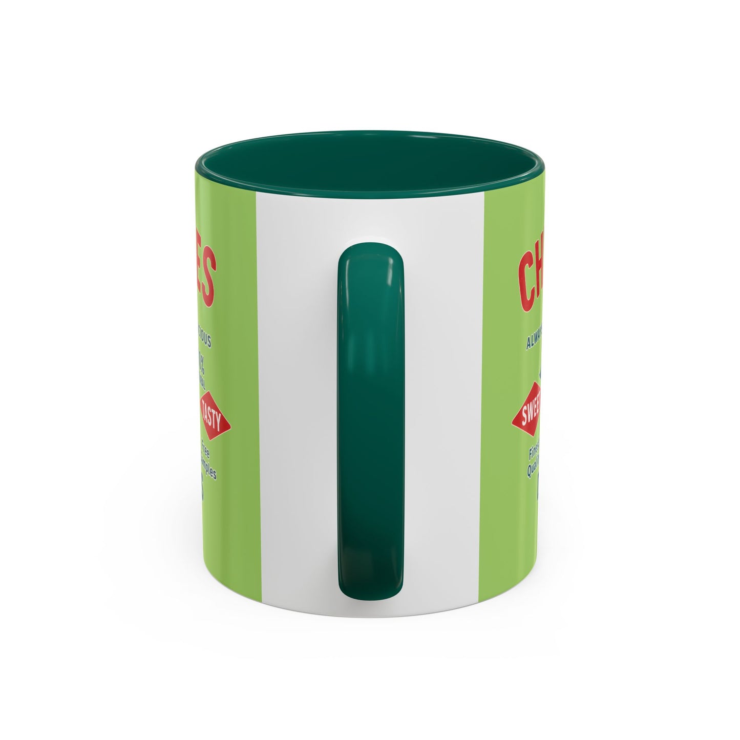 "Delicious Cherries", Colorful Mugs (11oz, 15oz) (Orchard Lime)