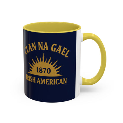 "Clan na Gael - Irish American", Colorful Mugs (11oz, 15oz) (Mariana Blue)