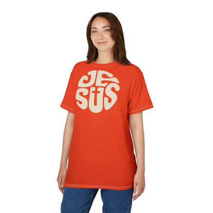 "Retro Jesus", Unisex T-shirt (Orange Flame)