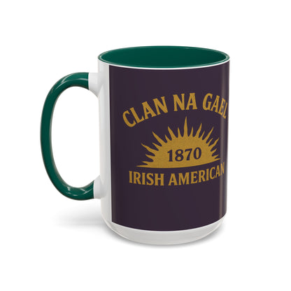 "Clan na Gael - Irish American", Colorful Mugs (11oz, 15oz) (Purple Verbena)
