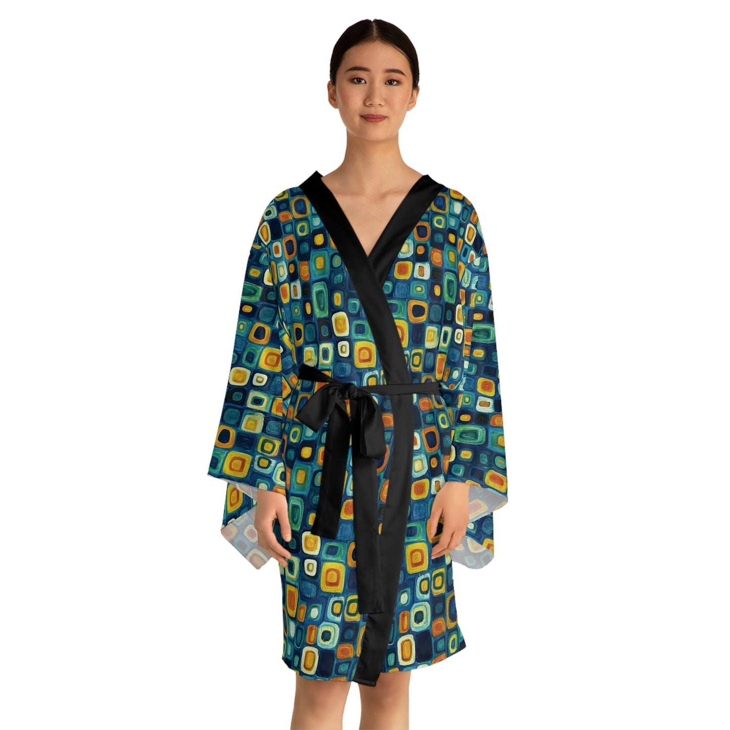 "Soul Mosaic", Long Sleeve Kimono Robe
