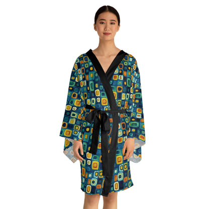 "Soul Mosaic", Long Sleeve Kimono Robe