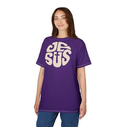 "Retro Jesus", Unisex T-shirt (Spanish Violet)