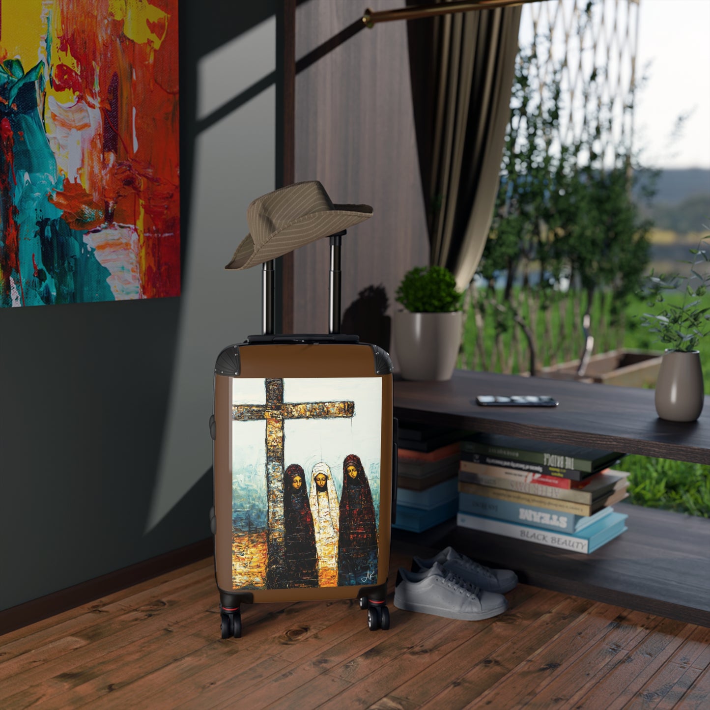 "At-the-Foot of the Cross - John 19:25", Suitcases (Dark Brown)