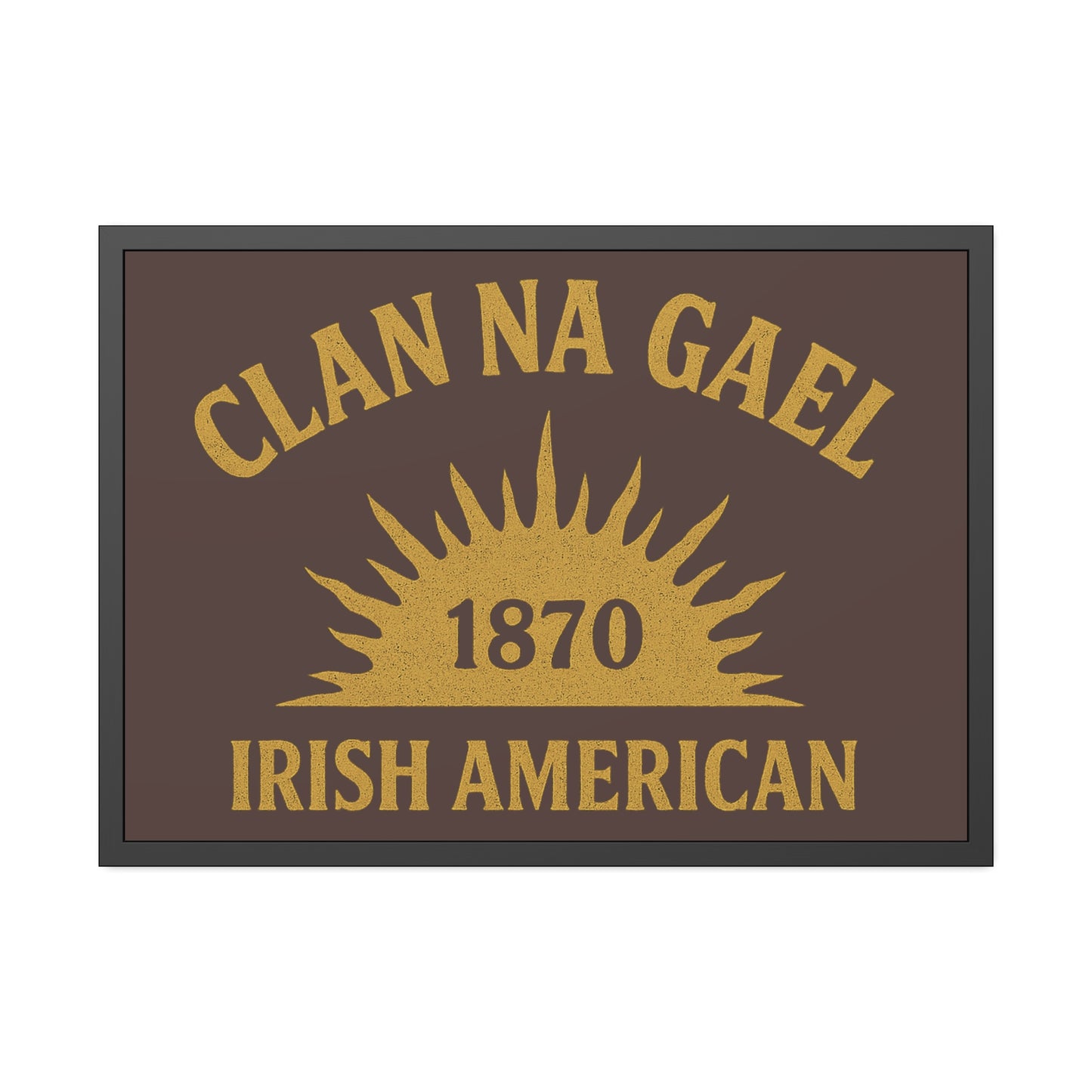 "Clan na Gael - Irish American", Framed Paper Poster (Wild Boar Brown)