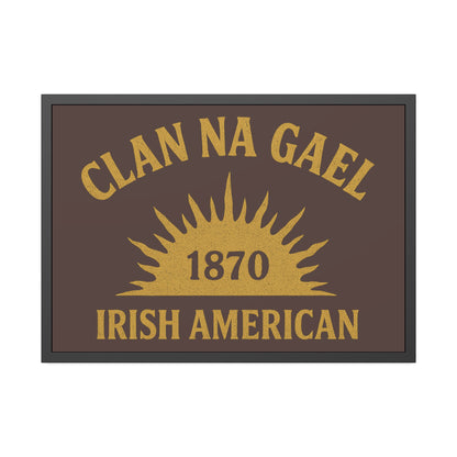 "Clan na Gael - Irish American", Framed Paper Poster (Wild Boar Brown)