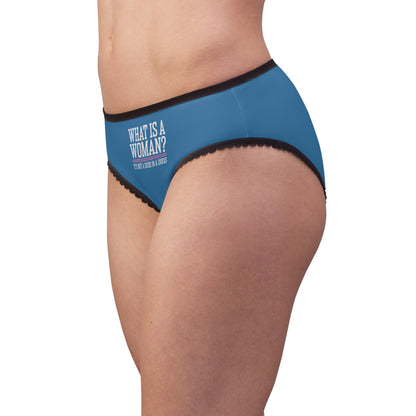 "What is a Woman" #02, Women's Briefs (Lapis Vale Blue)