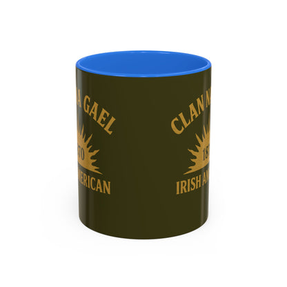 "Clan na Gael - Irish American", Colorful Mugs (11oz, 15oz) (Fianna Green)