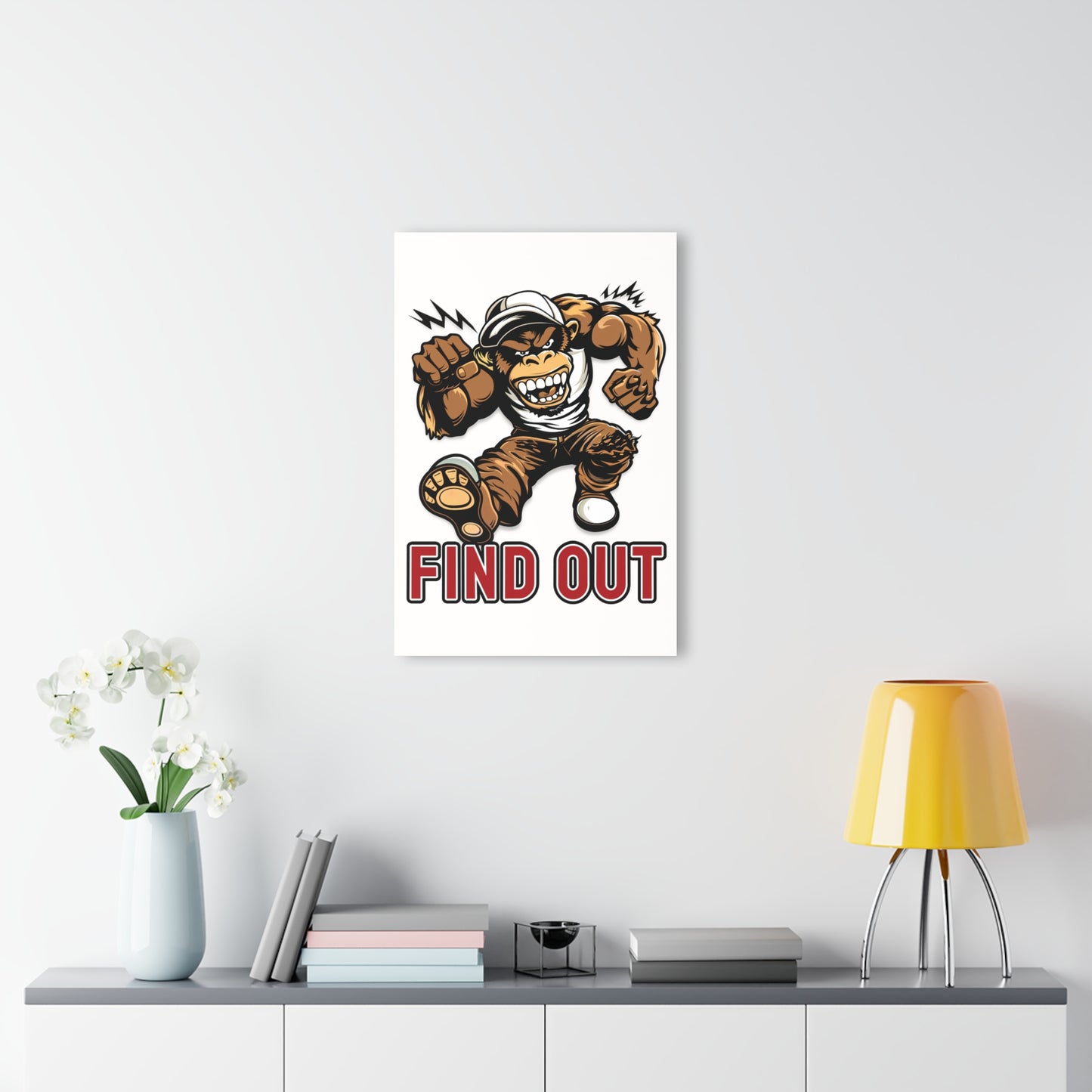 "Find Out", Acrylic Wall Prints (French Cleat Hanging) (Porcelain White)